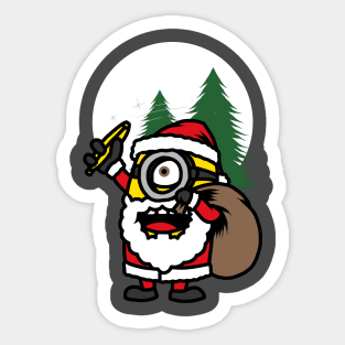 Christmas Santa Minions Sticker